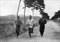 Runners at the first modern marathon in 1896 Olympic Games